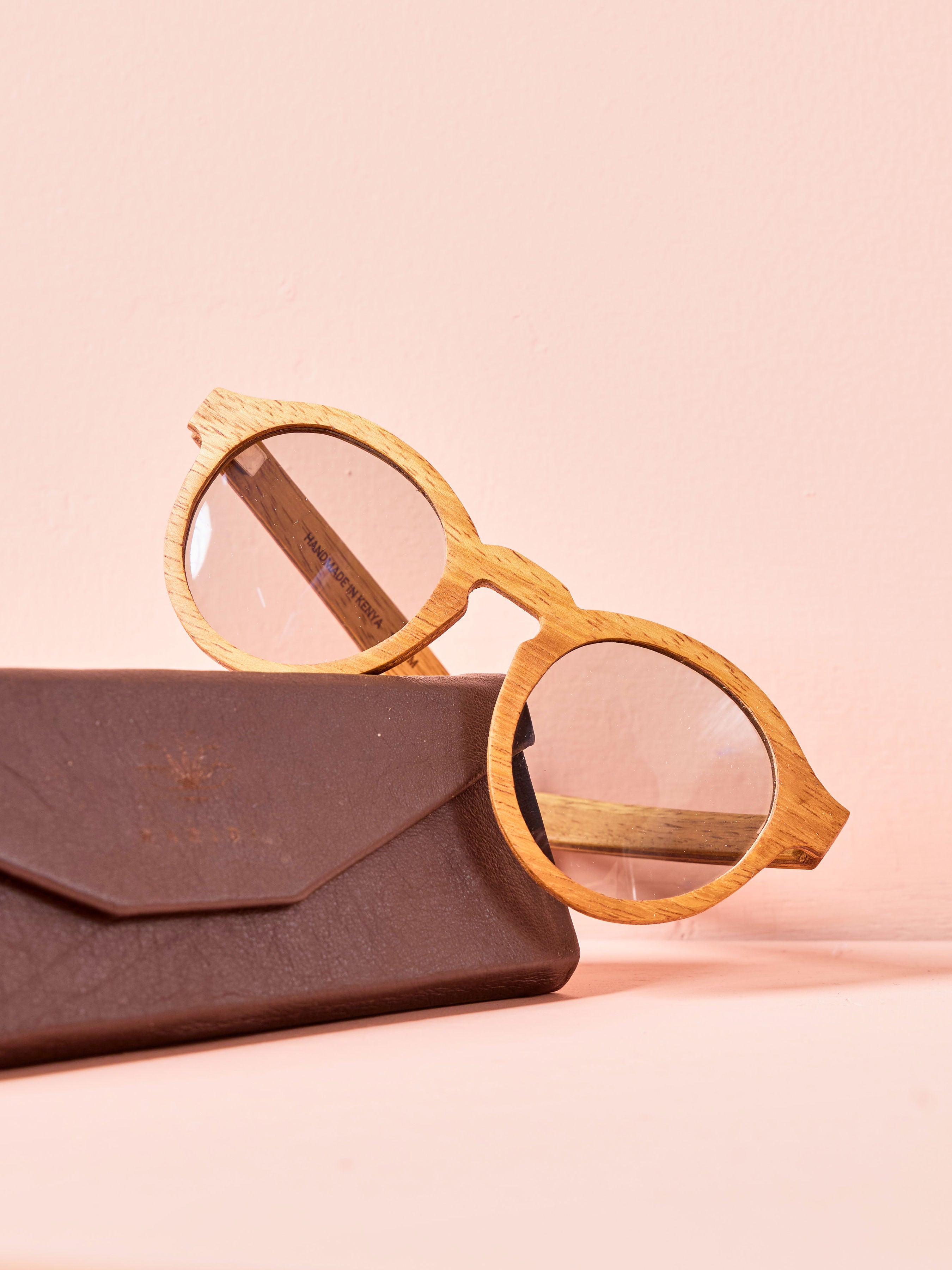 Waridi  Safari Sunglasses - Mvule Wood