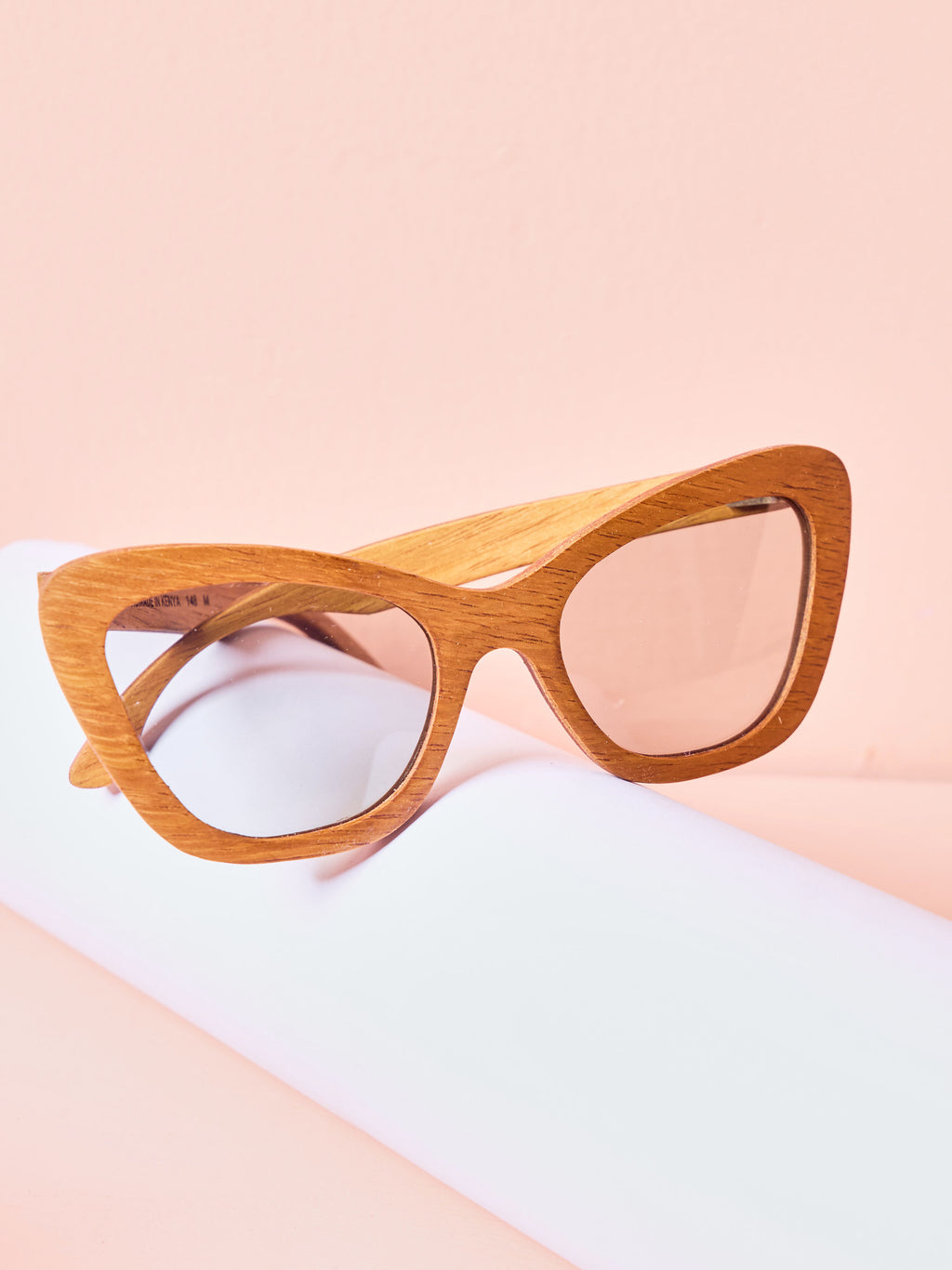 Waridi Kipepeo Sunglasses- Mvule Wood