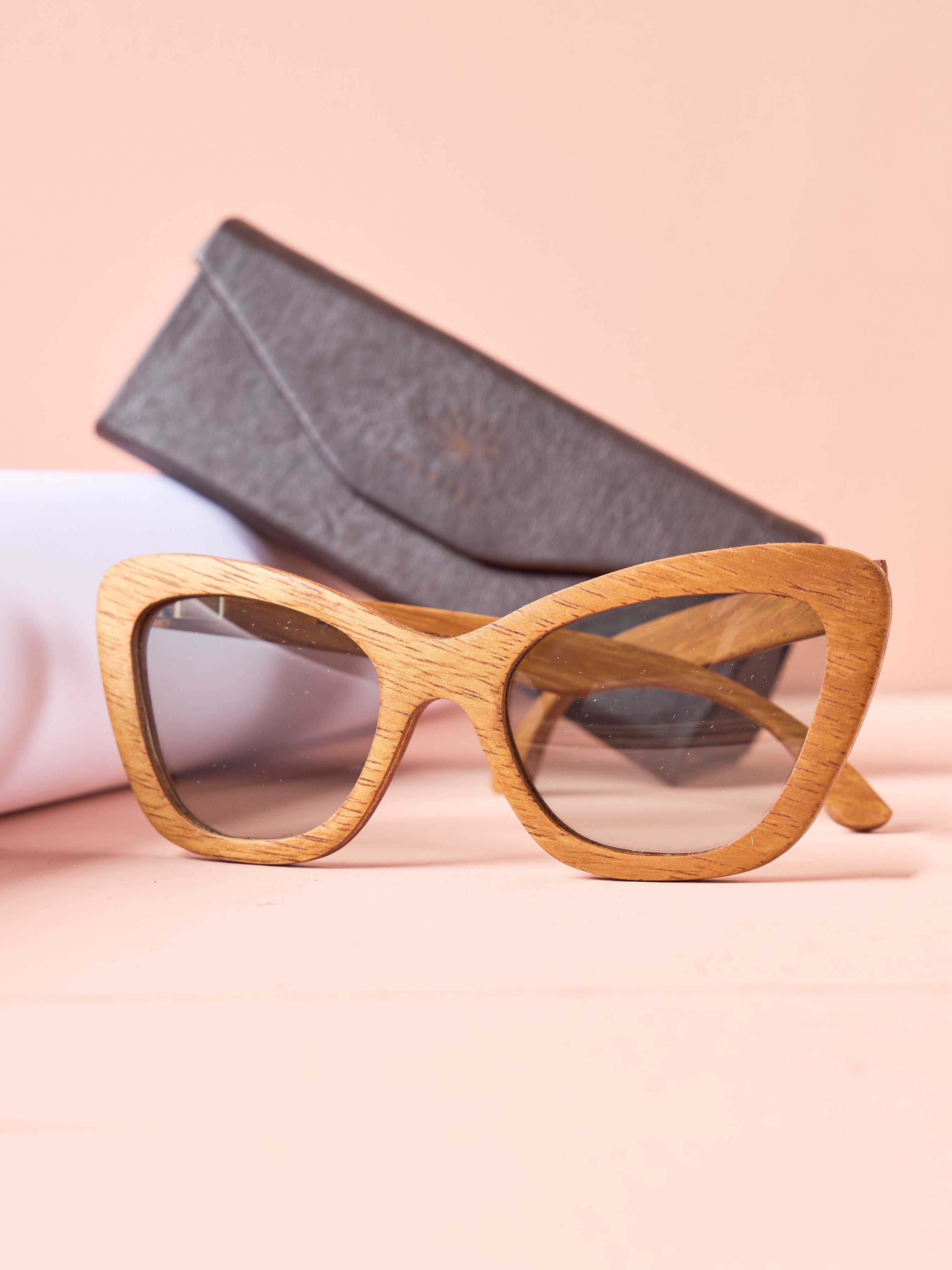 Waridi Kipepeo Sunglasses- Mvule Wood