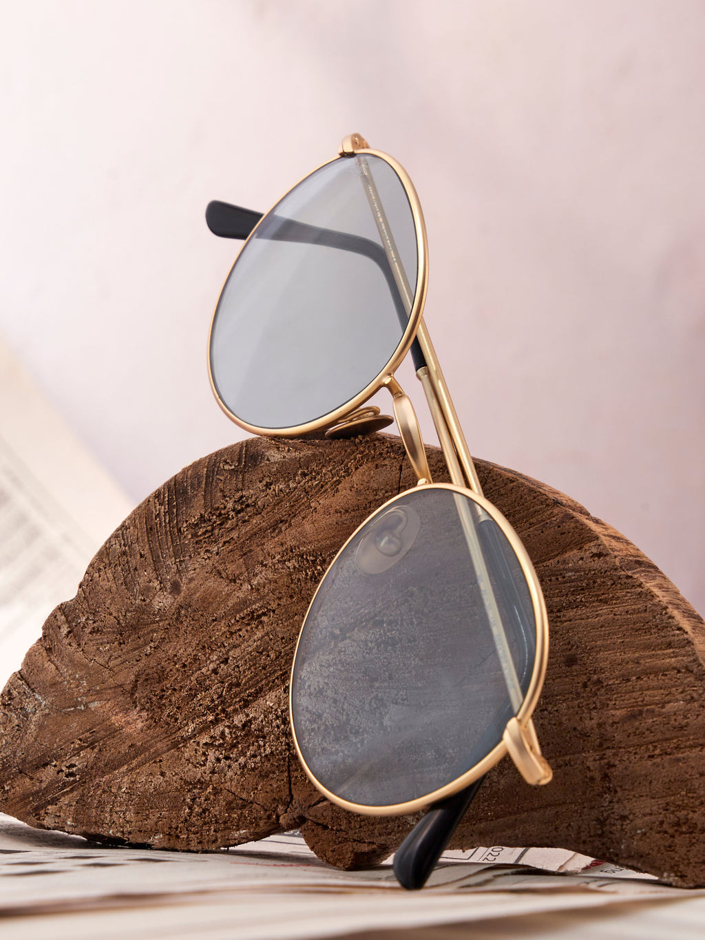 WARIDI EYEWEAR NICKEL FREE SUNGLASSES- GOLD