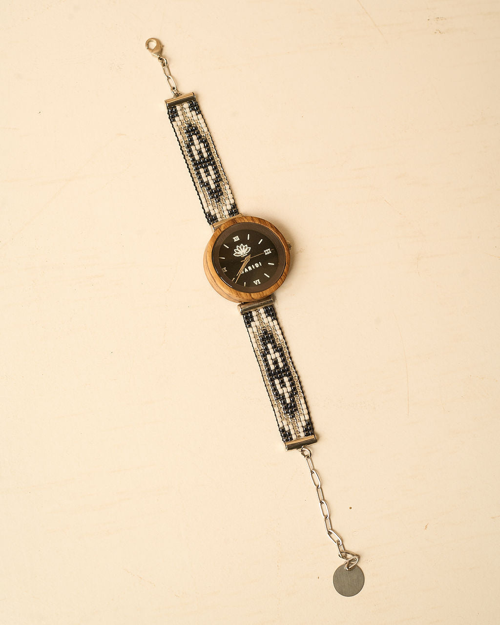 Milele Wooden watch - Beaded Strap