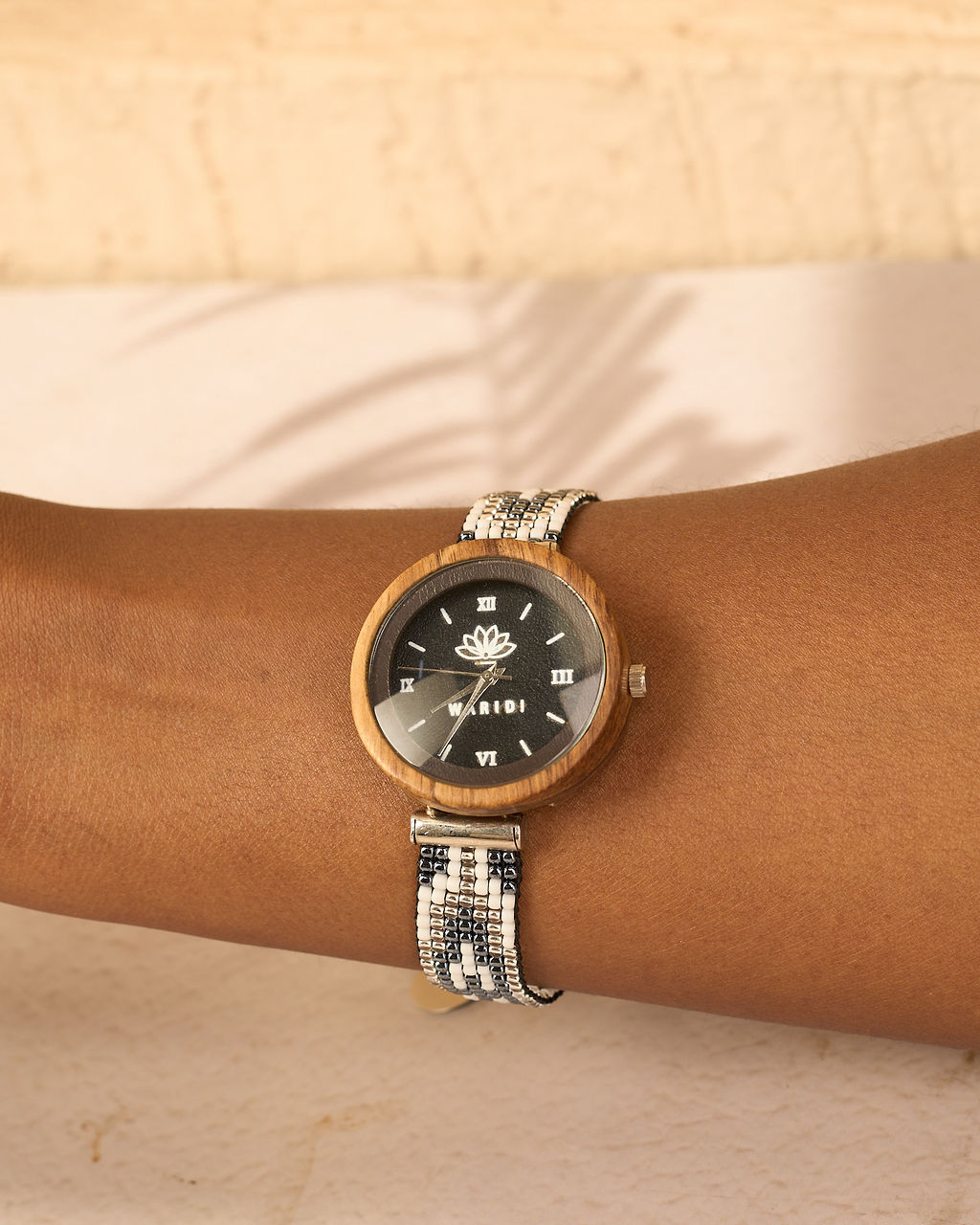 Milele Wooden watch - Beaded Strap